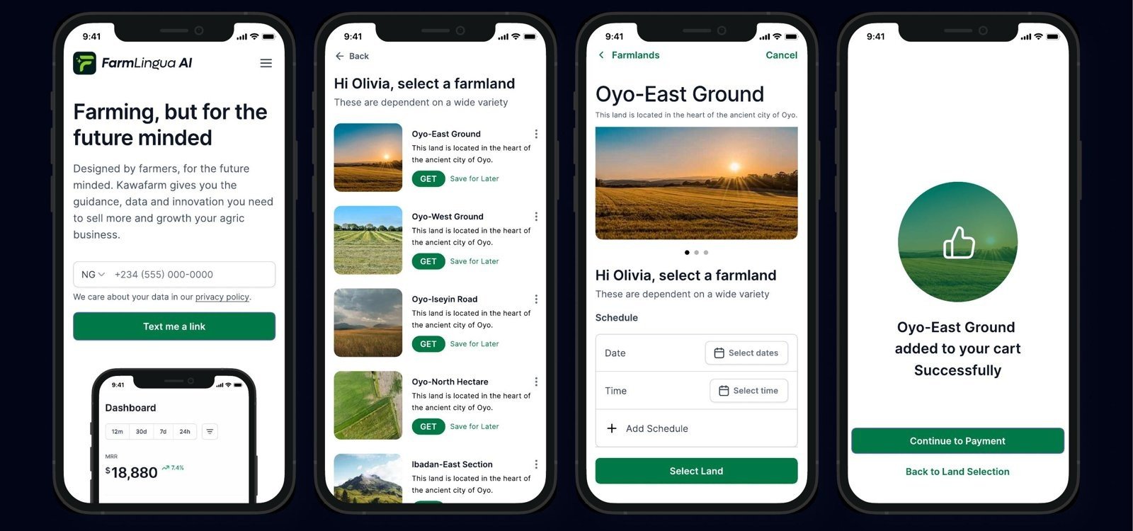 Onboarding and land booking